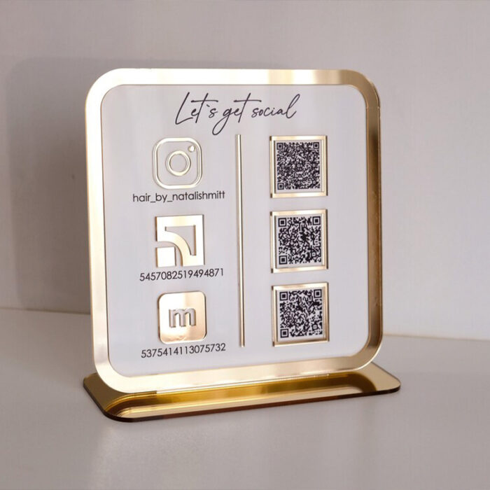 Letrero comercial con código QR múltiple - Imagen 1