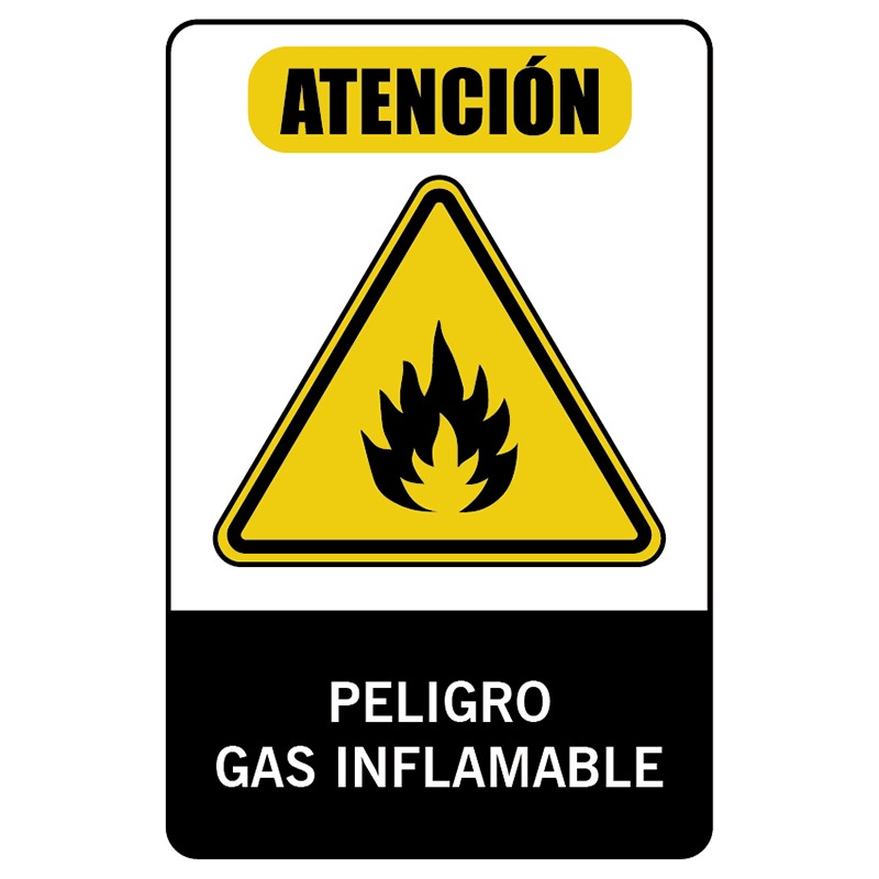 inflamable Peligro Gas Inflamable - Imagen 1